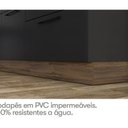 Ver imagem 6 de Cozinha Modulada em Aço 5 Peças 7 Portas 6 Gavetas Paneleiro Forno Rodapé PVC Exclusive Itatiaia Preto/Grafite/Matt