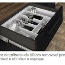 Ver mais imagens de Cozinha Modulada em Aço 5 Peças 7 Portas 6 Gavetas Paneleiro Forno Rodapé PVC Exclusive Itatiaia Preto/Grafite/Matt