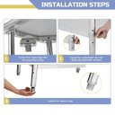 Ver imagem 6 de Takywep Mesa de Trabalho Inox 122x61cm com Prateleira Ajustável Prata