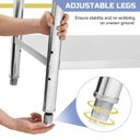 Ver imagem 4 de Takywep Mesa de Trabalho Inox 122x61cm com Prateleira Ajustável Prata