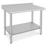 Takywep Mesa de Trabalho Inox 122x61cm com Prateleira Ajustável Prata - 1