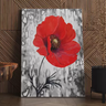 Quadro Decorativo Flor Vermelha 02 60x90 50x70 - Decoração:50x70 - 2