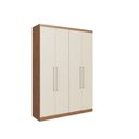 Ver imagem 2 de Guarda Roupa 4 Portas Moderno Dormitorios Bege/Freijó/Off White