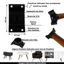Ver imagem 2 de Kit 12 Chapinhas Chapa Elevada com Tubo Fixação Pés Palito Rosca 5/16 Preto