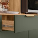 Ver imagem 6 de Armário de Cozinha Compacta 7 Portas 2 Gavetas Tropical Verde/Freijó