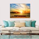 Ver imagem 1 de Quadro Canvas Barco por do Sol 90x1,20