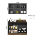 Ver imagem 3 de Cozinha Modulada Compacta em Aço 2 Peças 5 Portas 2 Gavetas Rodapé PVC Exclusive Itatiaia 