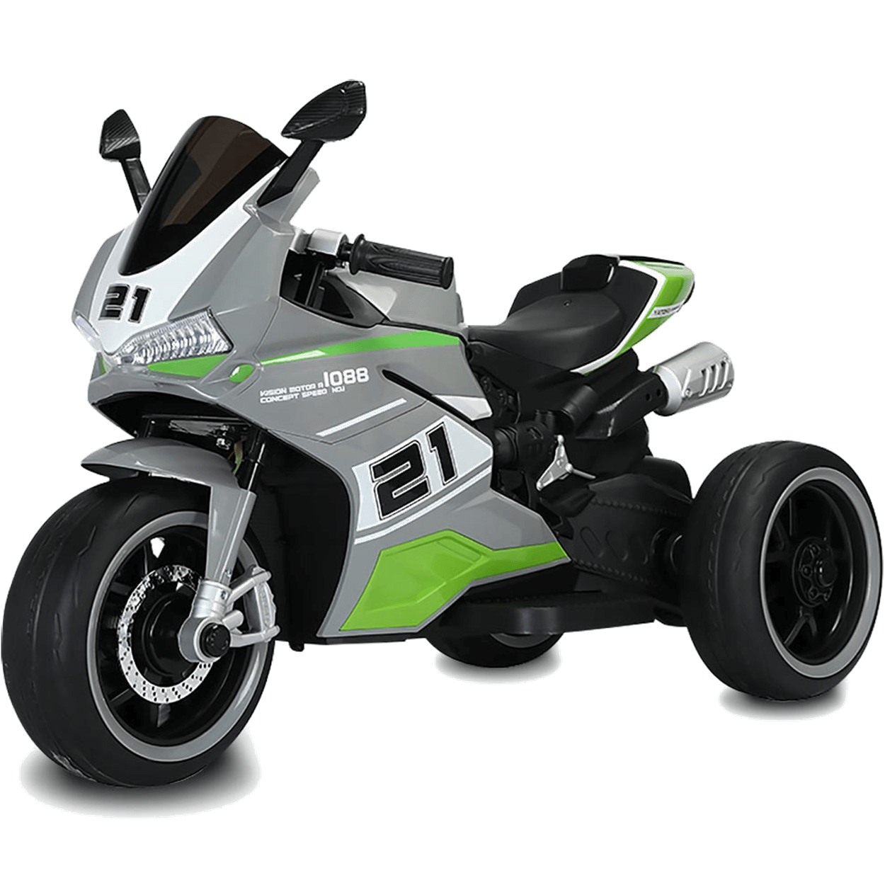 Moto Eletrica Infantil Bandeirante Gt Concept Speed 12v Cinza