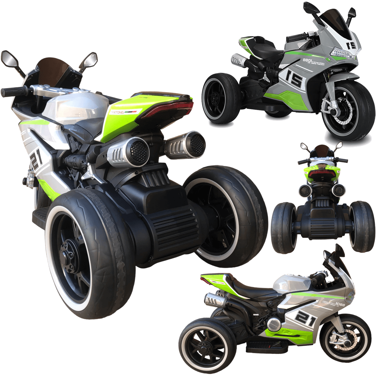 Moto Eletrica Infantil Bandeirante Gt Concept Speed 12v Cinza - 2