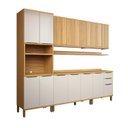 Ver imagem 3 de Cozinha Completa Modulada 100% MDF 5 Peças com 13 Portas e Prateleiras 270cm Noruega Espresso Móveis Bege/Amêndoa/Off White