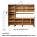 Ver imagem 5 de Cozinha Completa Modulada 100% MDF 5 Peças com 13 Portas e Prateleiras 270cm Noruega Espresso Móveis Bege/Amêndoa/Off White