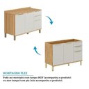 Ver imagem 6 de Cozinha Completa Modulada 100% MDF 5 Peças com 13 Portas e Prateleiras 270cm Noruega Espresso Móveis Bege/Amêndoa/Off White