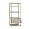 Estante P/ Livros Industrial Olivar 2 Gavetas 5 Prateleiras 89cm - Off White - 3