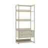 Estante P/ Livros Industrial Olivar 2 Gavetas 5 Prateleiras 89cm - Off White - 1