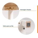 Ver mais imagens de Conjunto Sala Estar 2 Peças Lateral e Mesa de Centro Vanilla MDF Yescasa Branco