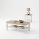 Ver imagem 2 de Conjunto Sala Estar 2 Peças Lateral e Mesa de Centro Vanilla MDF Yescasa Branco