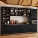 Ver imagem 1 de Cozinha Modulada em Aço 7 Peças 12 Portas 7 Gavetas com Cristaleira Rodapé PVC Exclusive Itatiaia