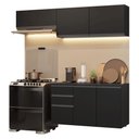 Ver imagem 2 de Armário de Cozinha Compacta 200 Cm Suspenso Preto Nice Madesa 05