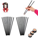 Ver imagem 5 de Hashi para Sushi Comida Japonesa com 10 Unidades Pauzinho Palitinho 24cm Reutilizavel