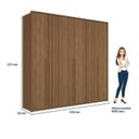 Ver imagem 4 de Guarda-Roupa Coimbra 4 Portas 4 Gavetas com Espelho Marrom/Jatoba
