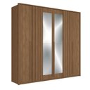 Ver imagem 3 de Guarda-Roupa Coimbra 4 Portas 4 Gavetas com Espelho Marrom/Jatoba