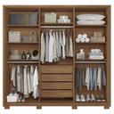 Ver imagem 5 de Guarda-Roupa Coimbra 4 Portas 04 Gavetas com Pés Marrom/Jatoba