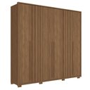 Ver imagem 3 de Guarda-Roupa Coimbra 4 Portas 04 Gavetas com Pés Marrom/Jatoba