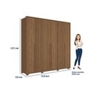 Ver imagem 4 de Guarda-Roupa Coimbra 4 Portas 04 Gavetas com Pés Marrom/Jatoba