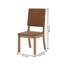 Ver imagem 4 de Mesa de Jantar 4 Lugares Valentina/milla com Vidro Nature/off White/caramelo - Pnr Móveis