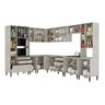 Cozinha de Canto Modulada Completa New 233/311x214 Cm Balcão Tampo Armário MDP Legno - ClickLar - 2