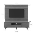 Ver imagem 3 de Painel e Rack para TV Aros e Ares 65" 225cm MDF com LED Naturalle Mavaular Móveis