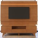 Ver imagem 2 de Painel e Rack para TV Aros e Ares 65" 225cm MDF com LED Naturalle Mavaular Móveis