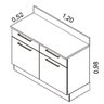 Cozinha Modulada em Aço 3 Peças com Paneleiro Forno Rodapé em Pvc Exclusive - 17