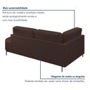 Ver mais imagens de Sofá Living Orgânico 2 Lugares Veludo Marrom Norten 175cm