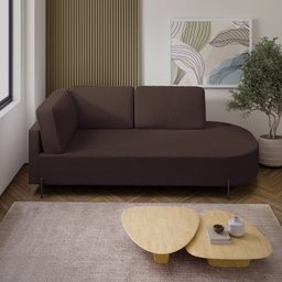 Sofá Living Orgânico 2 Lugares 165cm Norten - 2