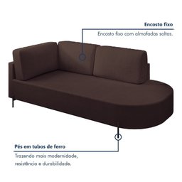 Sofá Living Orgânico 2 Lugares 165cm Norten - 3