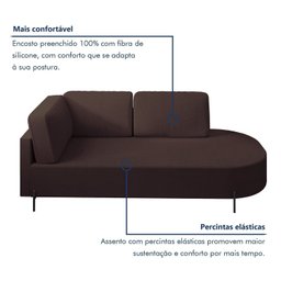 Sofá Living Orgânico 2 Lugares 165cm Norten - 5