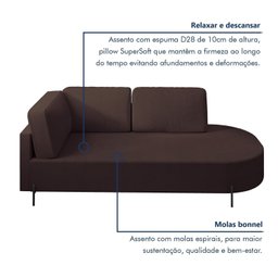 Sofá Living Orgânico 2 Lugares 165cm Norten - 7