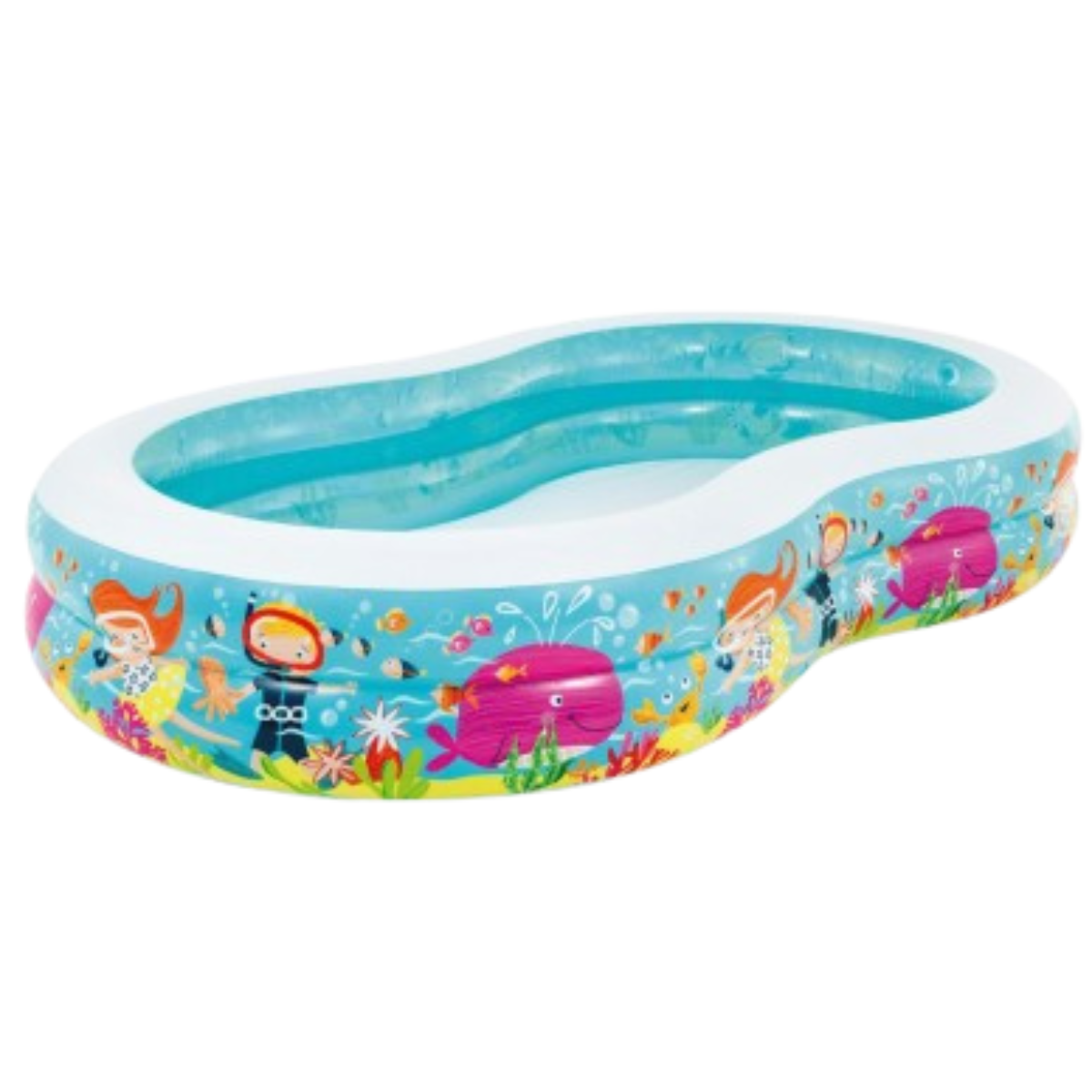 Piscina Familiar Intex 700l Vida Marinha #56490 Bomba Manual Cor:branco - 5