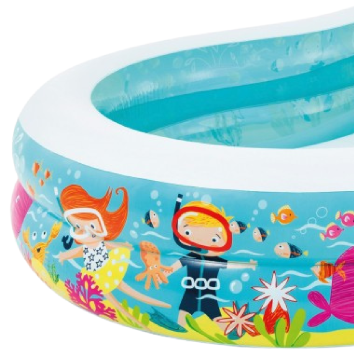 Piscina Familiar Intex 700l Vida Marinha #56490 Bomba Manual Cor:branco - 3