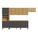 Ver imagem 3 de Cozinha Completa 100% Mdf 6 Peças com 14 Portas e Tampo 350cm Noruega Espresso Móveis