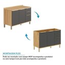 Ver imagem 6 de Cozinha Completa 100% Mdf 6 Peças com 14 Portas e Tampo 350cm Noruega Espresso Móveis