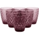 Ver imagem 3 de COPO ÁGUA 10x8x8cm 270ml VIDRO ROSA 6PÇ NH