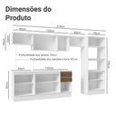 Ver imagem 3 de Armário de Cozinha Completa 100% Mdf 310 Cm Smart 02 Xa Branco/rustic/crema