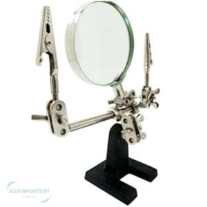 Lupa de Bancada Mesa com Suporte Pinça Articulados