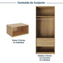 Ver imagem 4 de Guarda-roupa Modulado 4 Peças 8 Portas Jade CabeCasa MadeiraOriginals