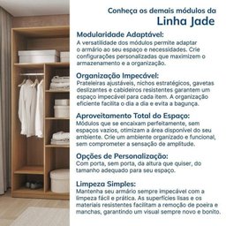 Guarda-roupa Modulado 4 Peças 8 Portas Jade Cabecasa Madeiramadeira - 15