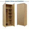 Guarda-roupa Modulado 4 Peças 8 Portas Jade CabeCasa MadeiraMadeira - 9