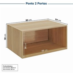 Guarda-roupa Modulado 4 Peças 8 Portas Jade Cabecasa Madeiramadeira - 11