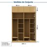 Guarda-roupa Modulado 4 Peças 8 Portas Jade CabeCasa MadeiraMadeira - 3